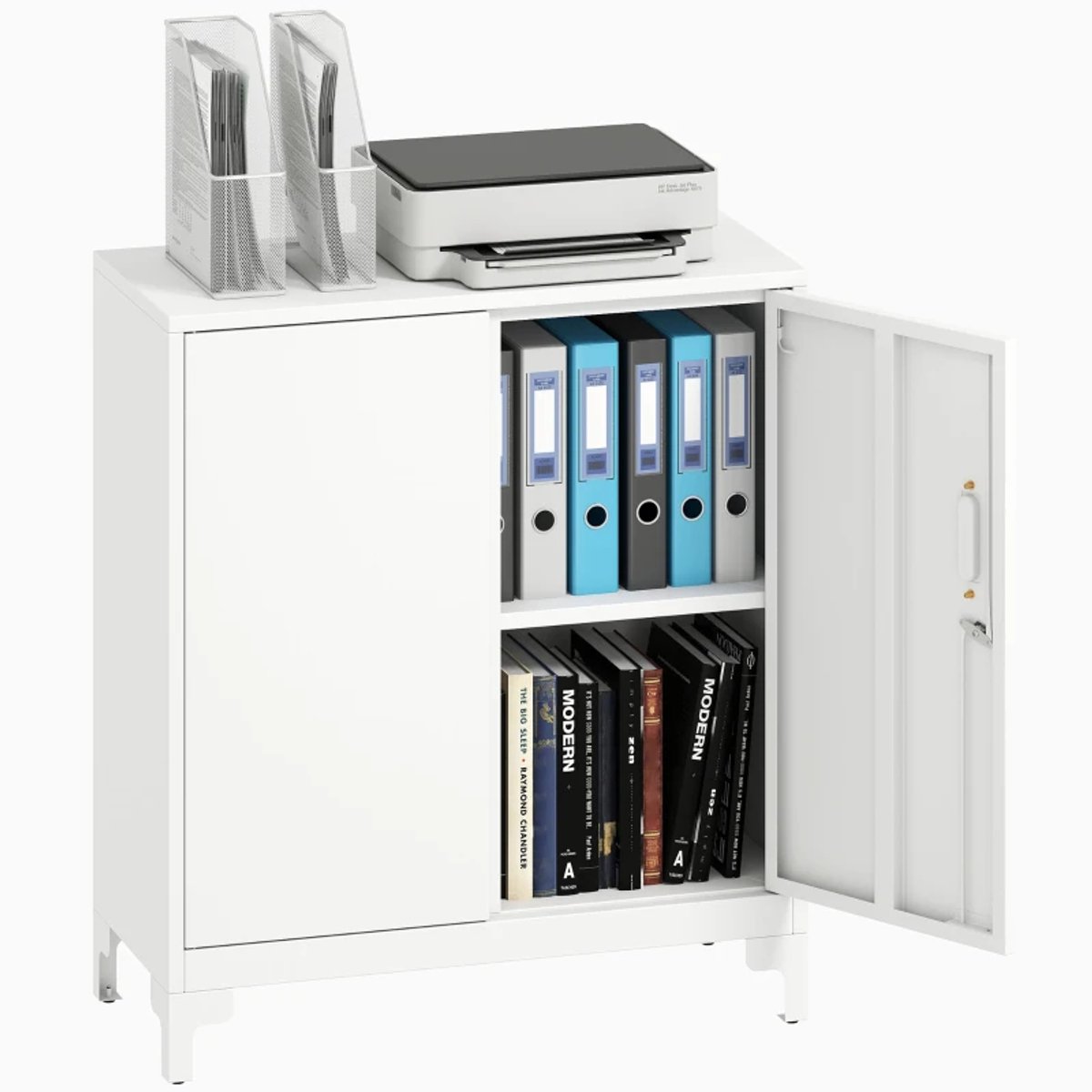 Lockerkast - Archiefkast - Kantoor - Opbergkast - Thuis - Organizer - Metaal - Wit