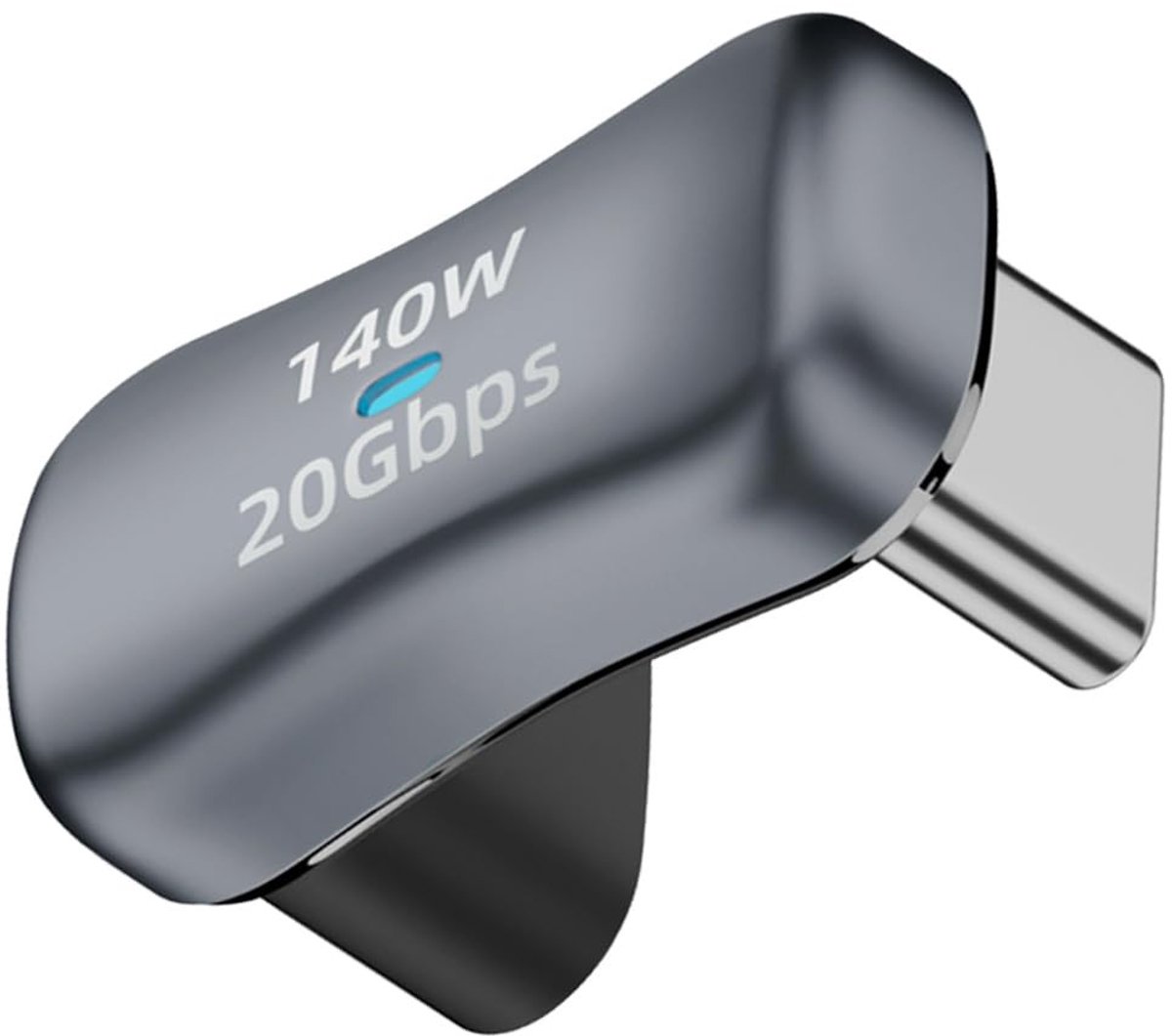 Dailygoods - USB C U-vormige Hoekadapter 140W voor Snelle Dataoverdracht