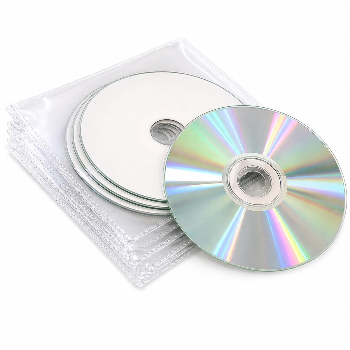 Dailygoods - 10 Stuks Witte Afdrukbare CD-R Schijven met 52x Snelheid