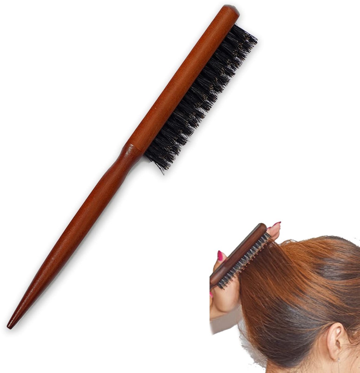 Dailygoods - Houten Haarborstel met Wildzwijnharen voor Gezond Haar