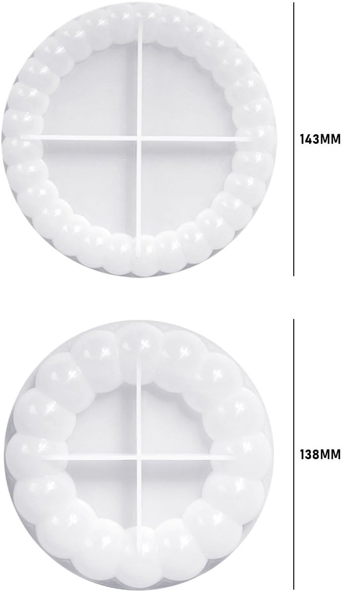 Dailygoods - Set van 2 Siliconen Bubbel Onderzetters voor Doe-Het-Zelf Projecten