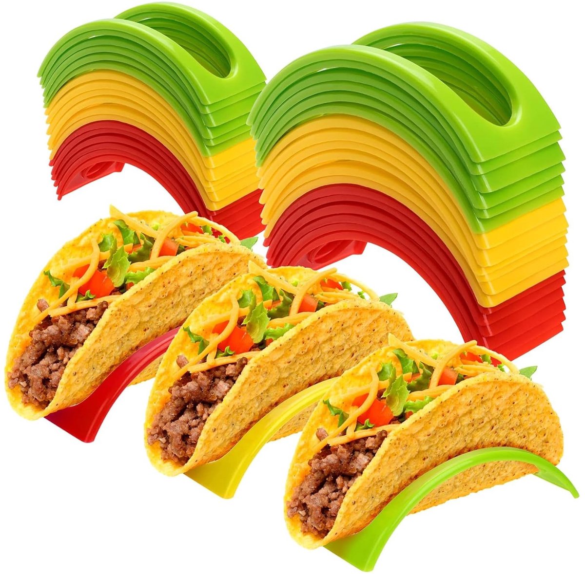 Dailygoods - Cosensi - Set van 12 Taco Houders voor Thuis en Restaurant