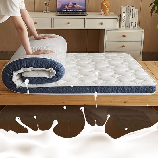 Opvouwbare Matras - Vloermatras Gasten - Comfortabel Slapen - 5-Laags Structuur - 100x200cm - Wit — afbeelding 4