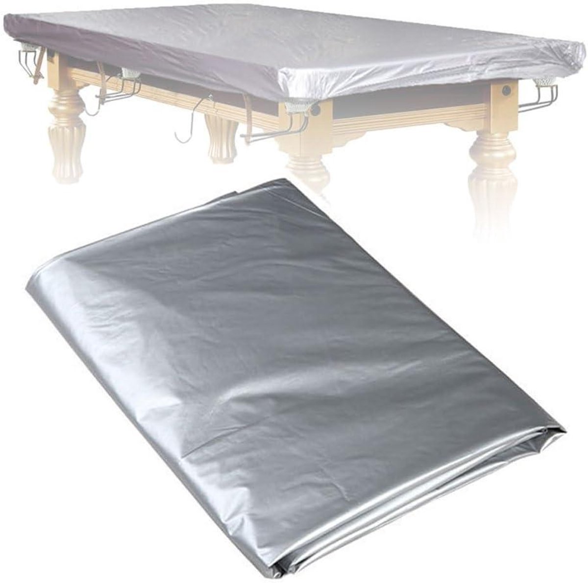 Tafelhoes - Beschermhoes - Tafel Beschermen - Volledige Dekking - 7-12ft - Zilver