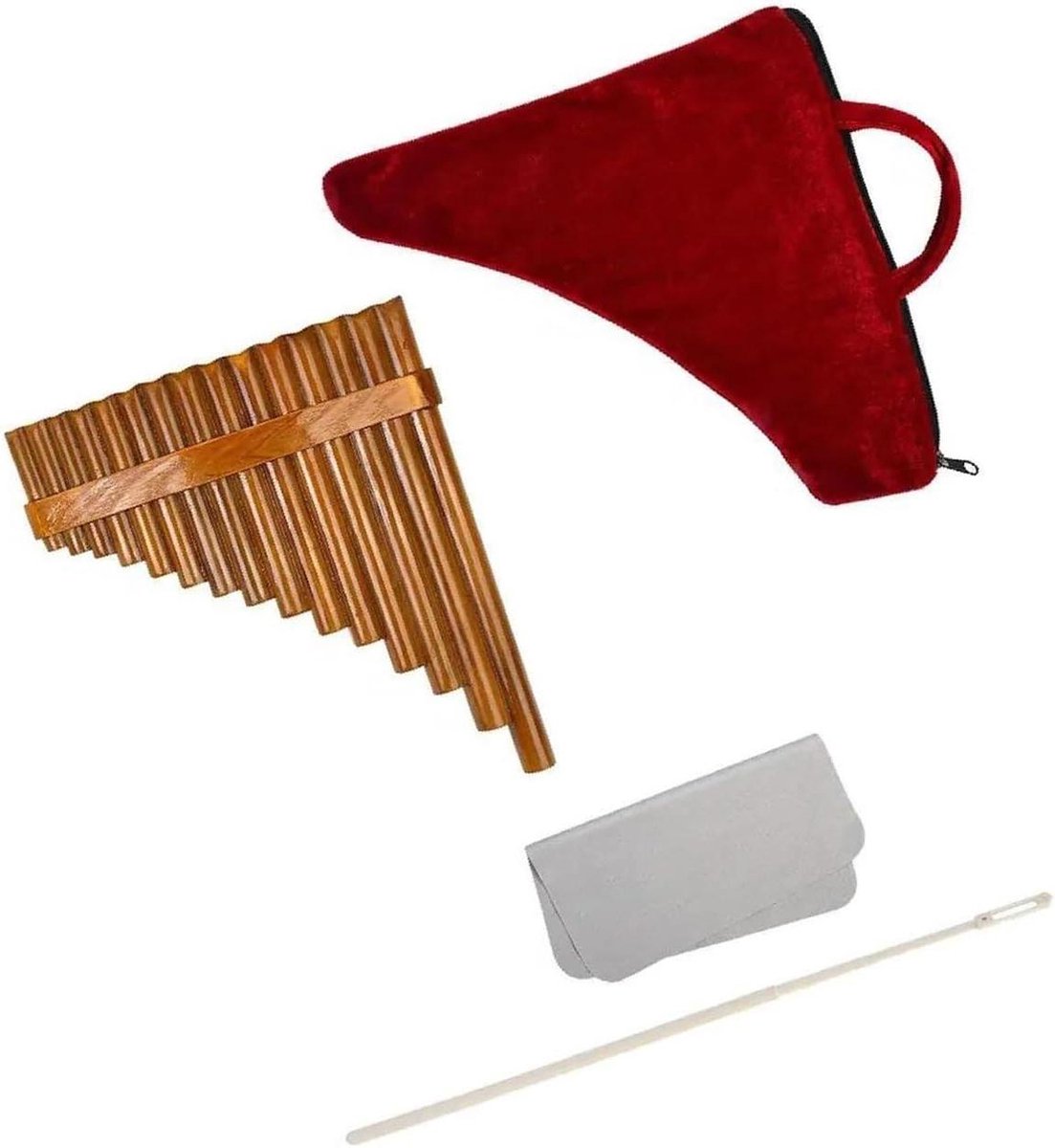 Panfluit 15 Pijpen - Bamboe Fluit - Muziek Maken - G-Toonsoort - 23 cm - Natuurlijk Bamboe