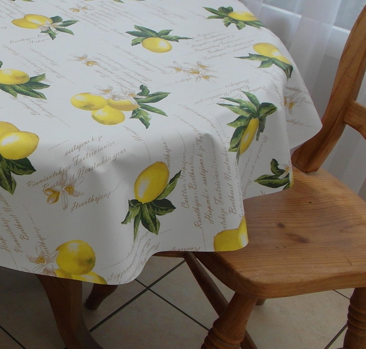 55'' (1.4M) DIAMETER ROND PVC/VINYL TAFELKLEED - LEMONS DESIGN