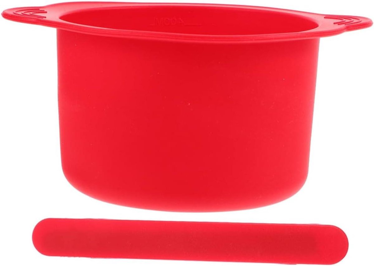 Waxverwarmer Kom - Siliconen Bakjes - Ontharen Thuis - Herbruikbaar & Makkelijk Schoon - 2 Stuks 400ml - Rood