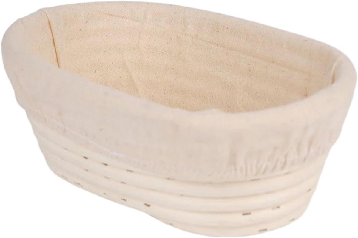 Brood Proofing Mand - Deeg Gisting - Brood Bakken - Natuurlijk Rotan - 25x15x8cm - Houtkleur