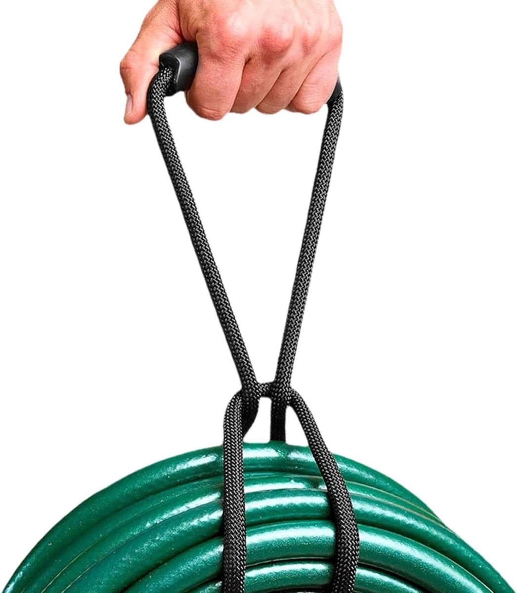 Slanghanteringstouw - Slanghouder - Slangen Organiseren - Versterkte Sterkte - 60 cm - Zwart