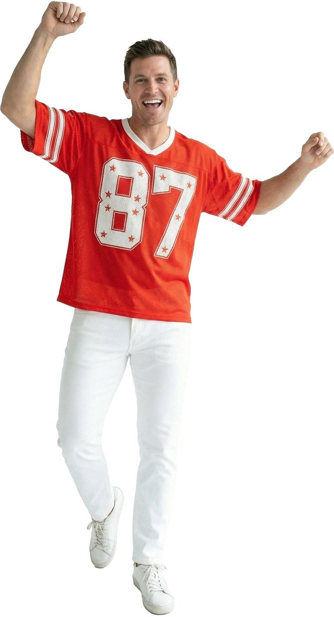 Ijshockeyshirt Oversized Rood Unisex - Maat M/L