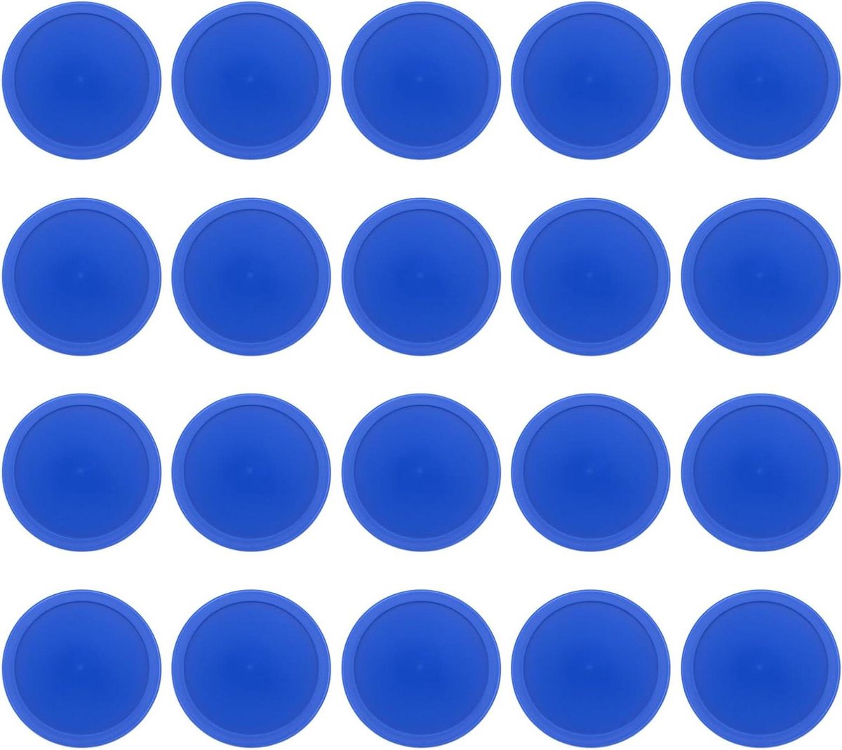 Air Hockey Vervanging - Puck Set - Spelplezier Thuis - Slijtvast Materiaal - 20 Stuks 64mm - Blauw