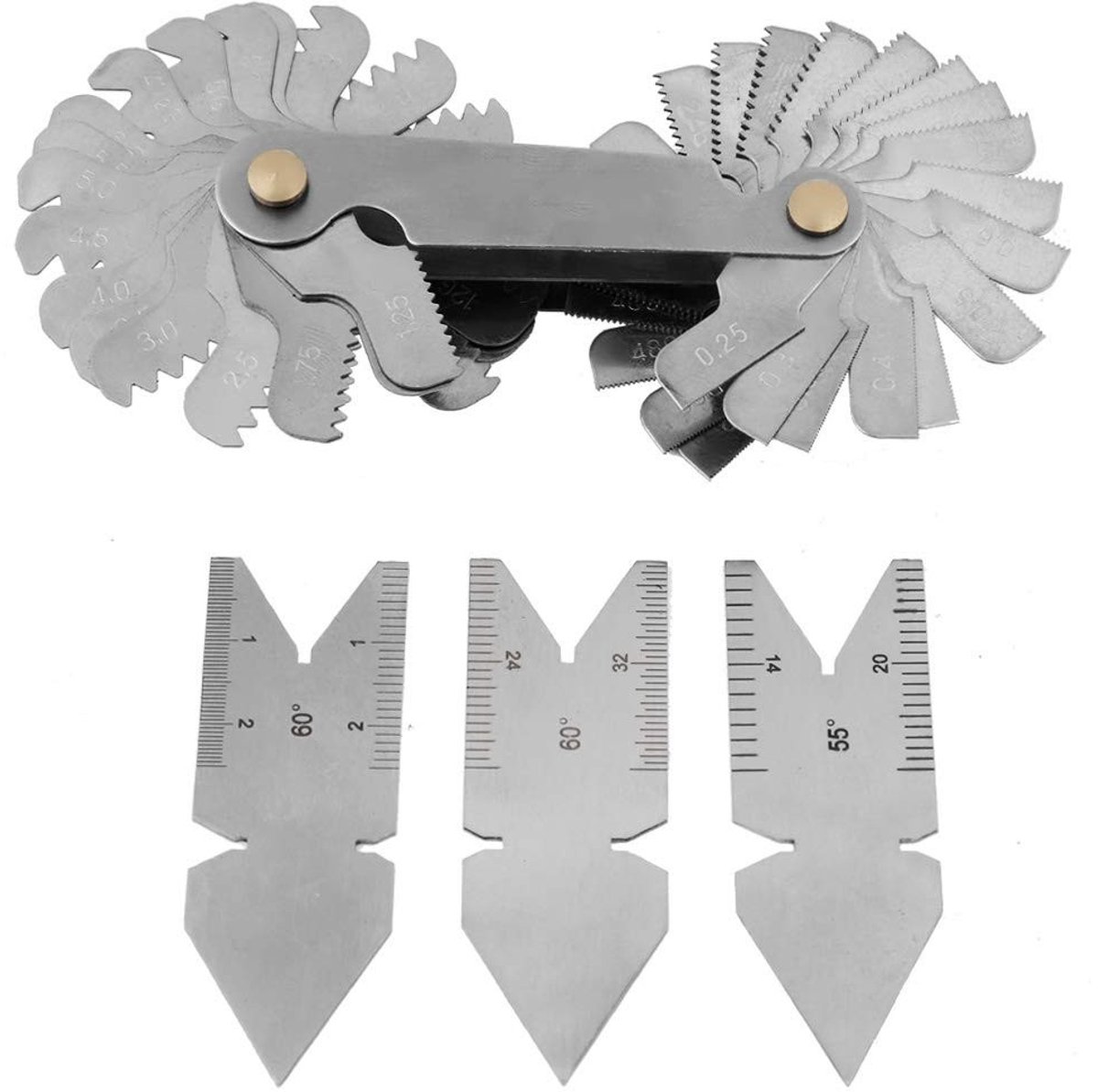 Livia home - Schroefdraadveld - Meetgereedschap - Precieze Draadmeting - Roestvrijstalen - 60 Graden - 55 Graden - Ingenieurs - Machinisten - Middenme