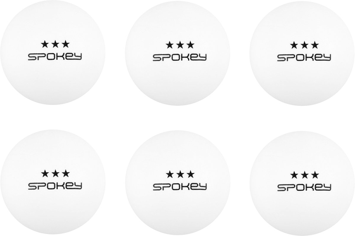 Spokey speciale tafeltennisballen - Wit - 40 mm - 2,7 g - 3-sterren kwaliteit - Hoogwaardig kunststof - Geschikt voor recreatief en gevorderd gebruik