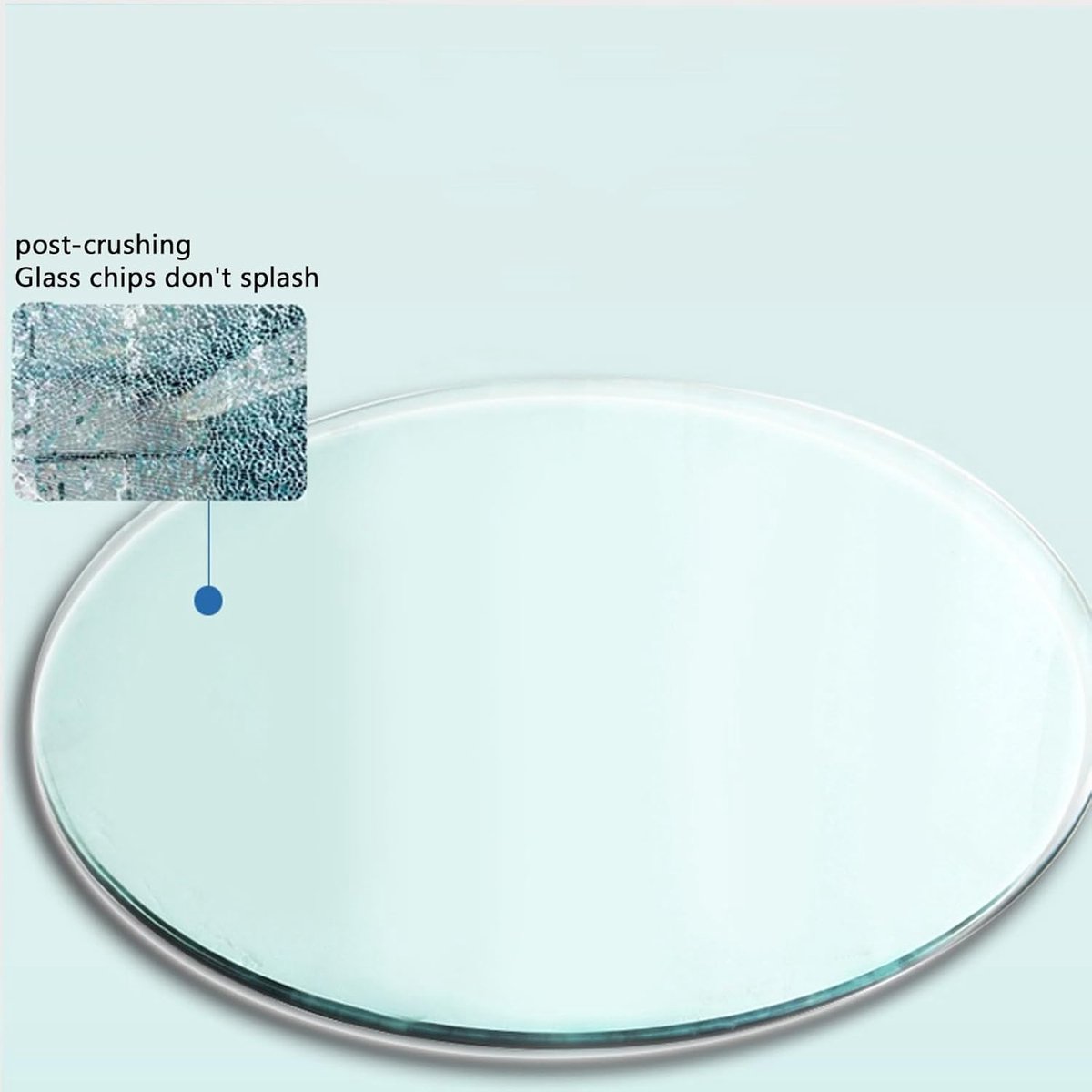 Tafelblad Glas - Rond Glas - Bescherming Tafel - Gehard Materiaal - 90CM - Helder