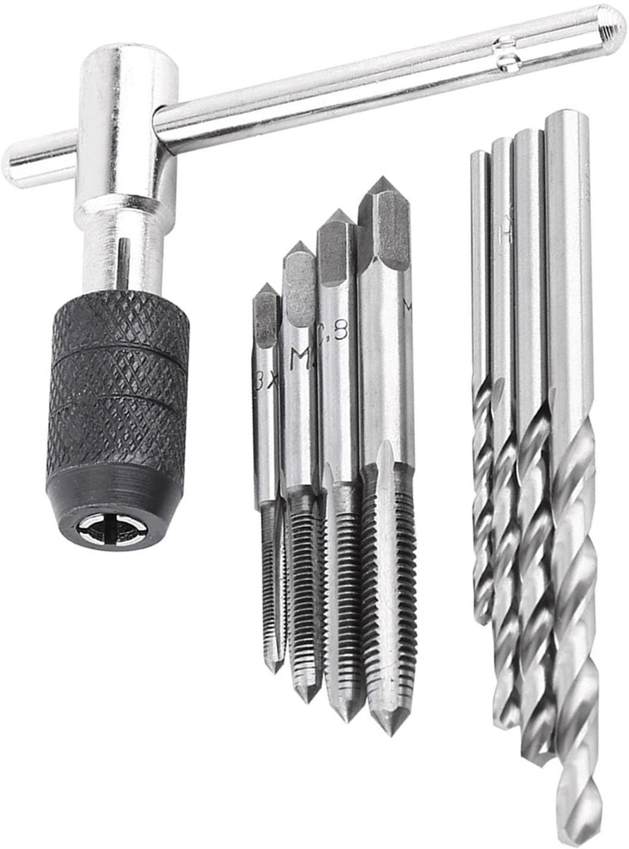 Elzusha - Premium Tapsleutel - Efficiënt Draadsnijgereedschap - Nauwkeurig Schroeven - Tapset - Geschikt voor M3 tot M6 - 10 x 5 x 2 cm