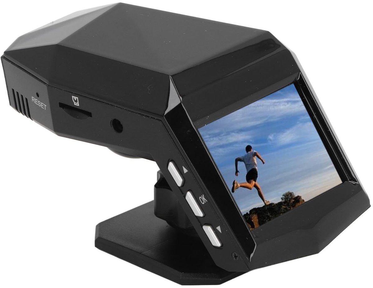 Dailygoods - Dashcam Vooraan Achter - 10 MP HD Nachtzicht - 2,0 Inch Display - Parkeerbewaking - Mobiele Detectie - Infrarood Verlichting - Geschikt v