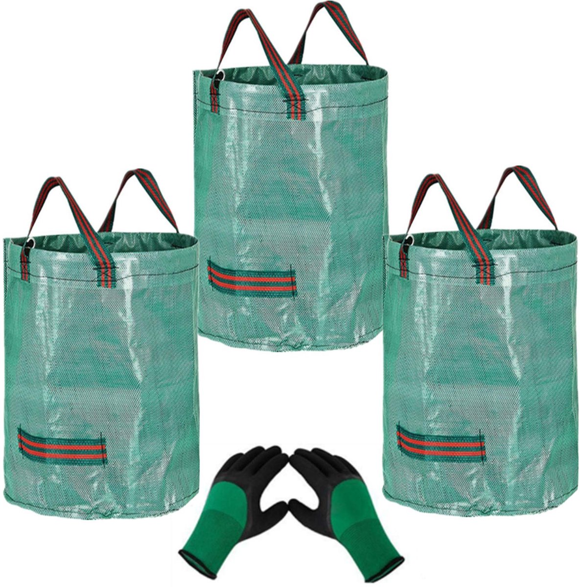 Jhubersproducts - Grote Tuinzakken - Afvalzakken voor Tuinafval - Herbruikbare Handgrepen - 272 Liter - Robuuste Big Bag - Perfect voor Tuinonderhoud