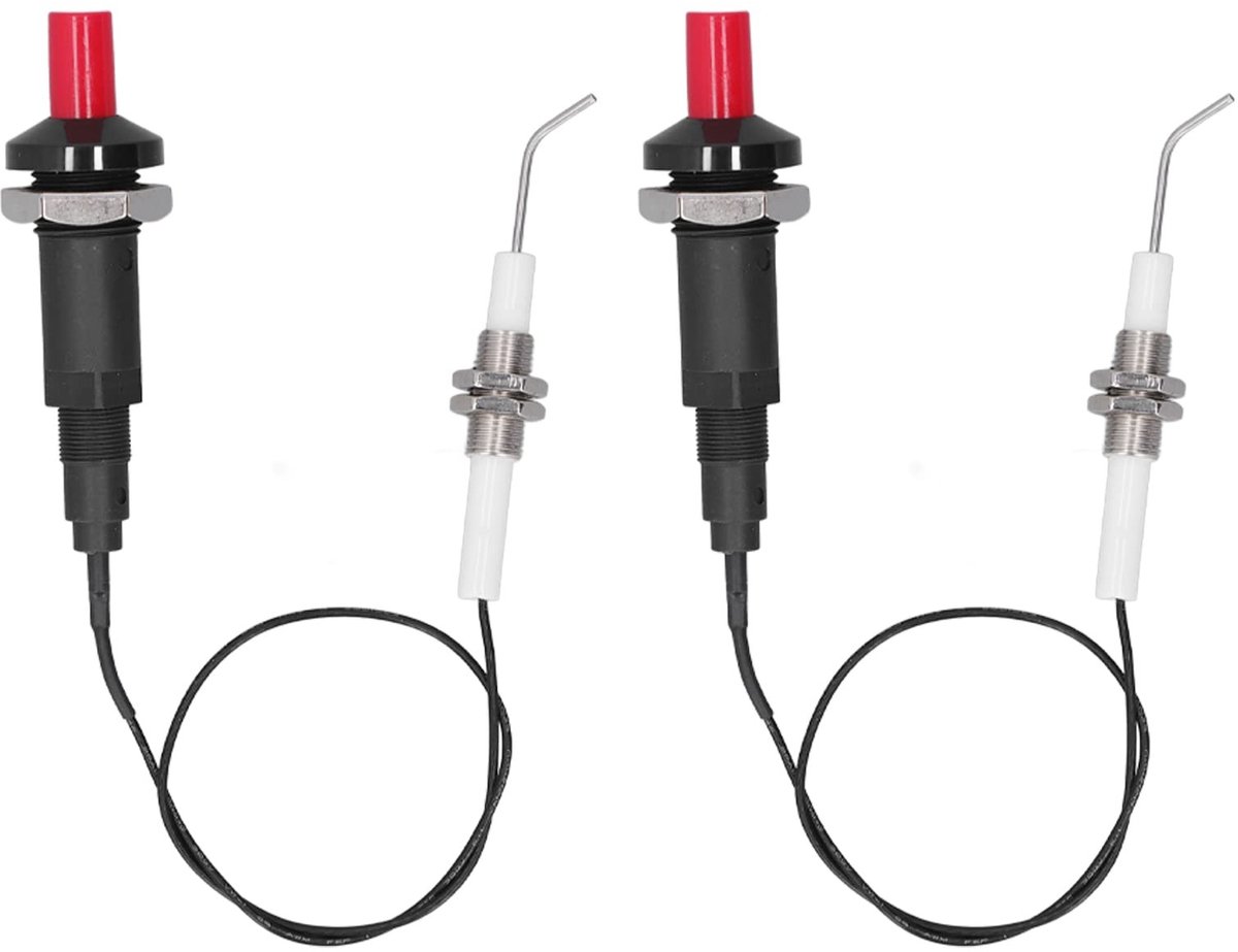 Jhubersproducts - Piezo Ontsteker - Propaan Grill Ontsteker - Ideaal voor Buiten - Gas Grill Ontsteking - 2 Stuks - Geschikt voor Kachel en Haard