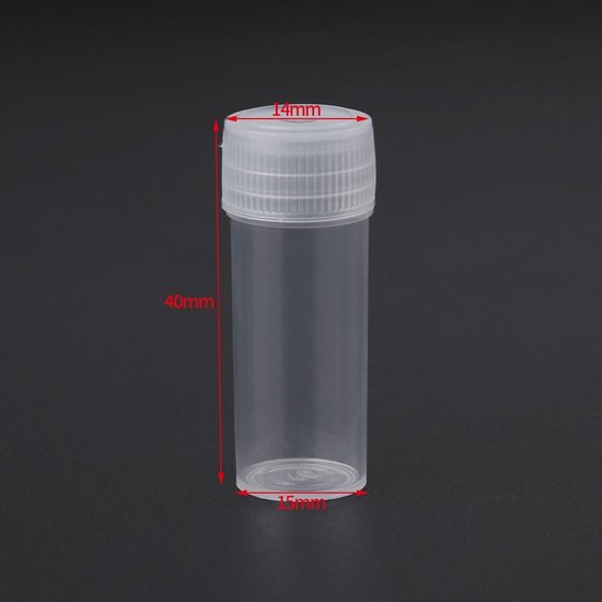 Allecto - Monsterflessen - Lege plastic buizen - Transparante containers - 50 stuks - Cosmetische flessen - 5 ml - Geschikt voor vloeistoffen van Allecto — afbeelding 3