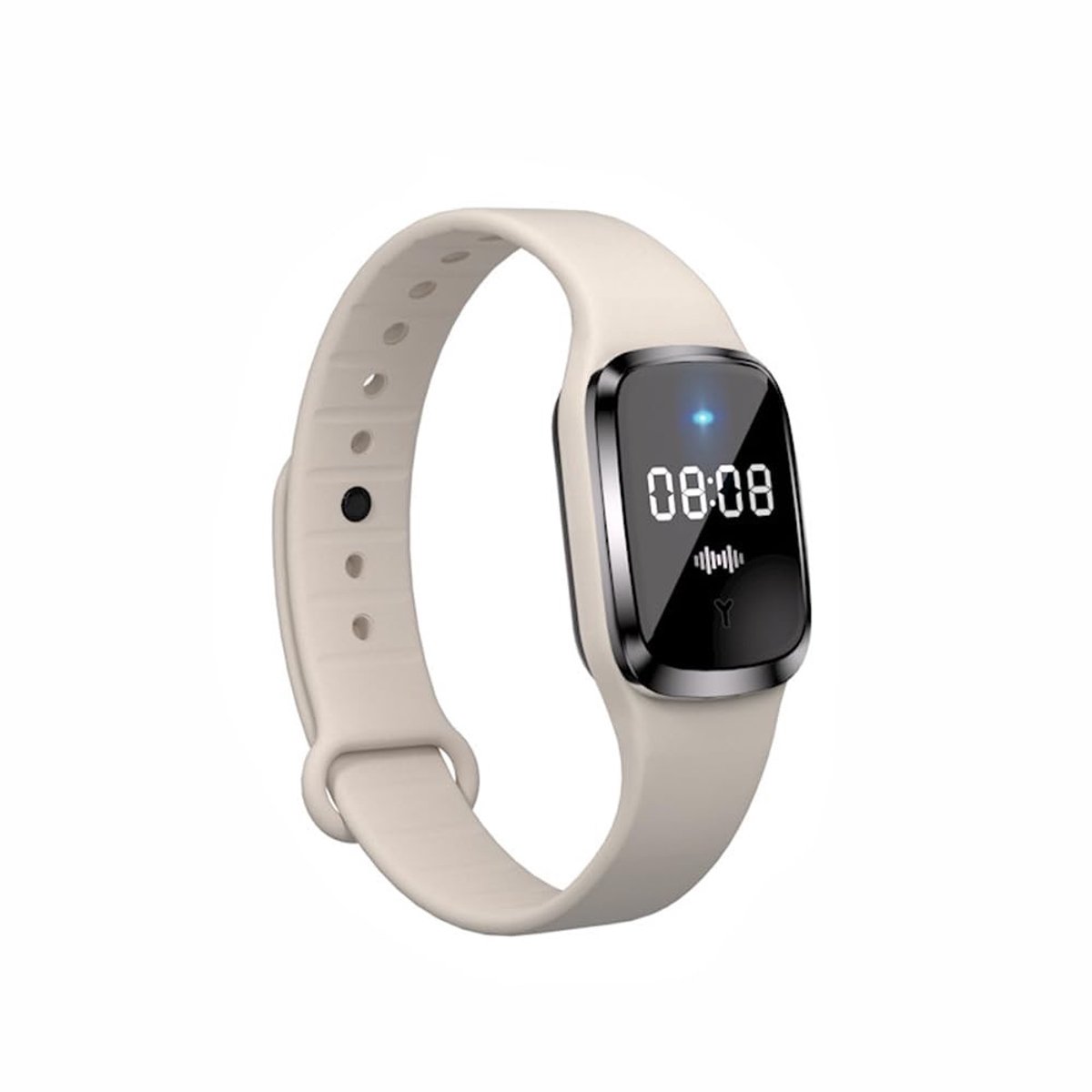 By shayne - Ultrasone Muggenafweer - Anti-Muggen Armband - Waterdicht en Oplaadbaar - Beige - Draagbaar en Herbruikbaar - Voor Outdoor Activiteiten