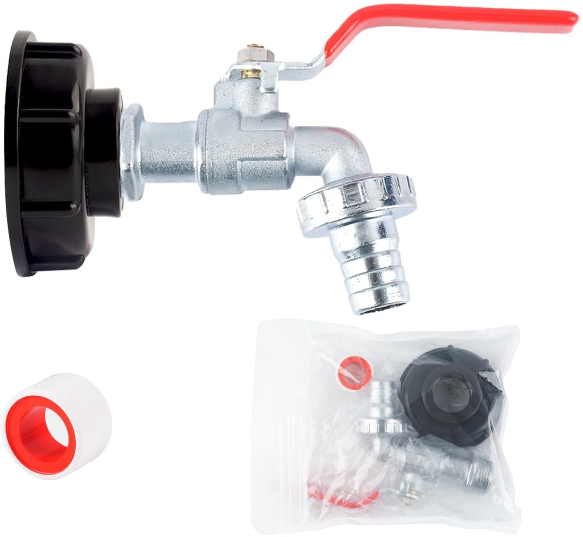 Vlemico - Lekvrij Messing Tank Fittingen - Water Opslag Tank Adapter - Tuin Slang Connector - 1/2 inch - Vervang Valve Fitting - Geschikt voor ...
