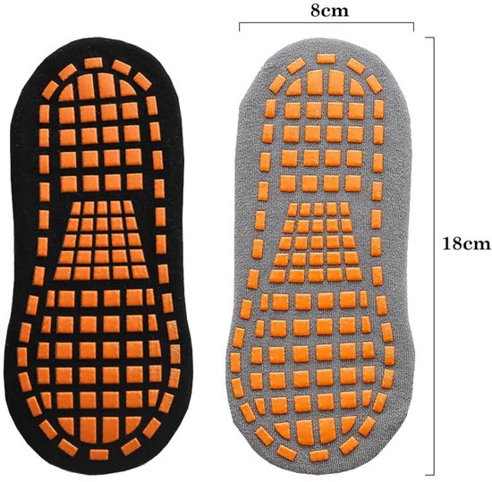 Jhubersproducts - Antislipsokken - Yogasokken voor Yoga en Pilates - Zwart/Grijs - Antislip - Geschikt voor Dames en Heren - 2 Paar van Jhubersproducts — afbeelding 5