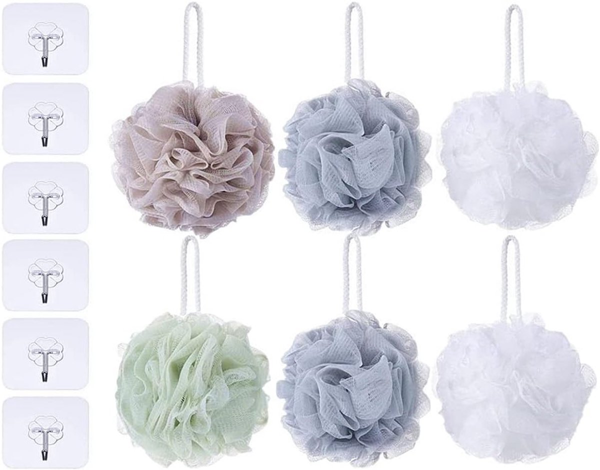 Massage spons voor douche en bad - Peeling mesh spons voor een verfrissende huid - Perfect voor zeep en scrub