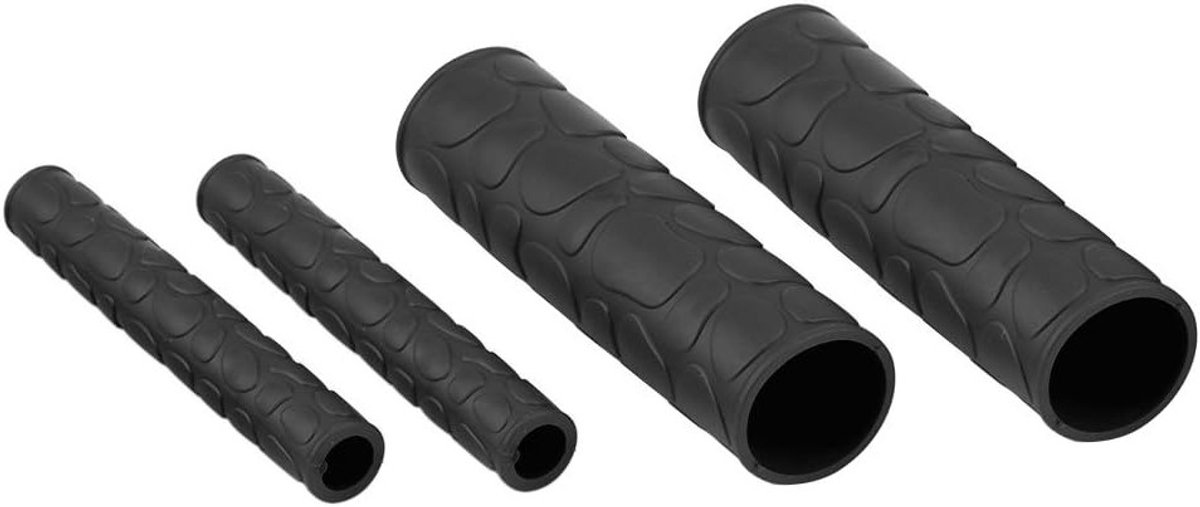 Universele Zachte Rubber Motorfiets Handvat Covers - Antislip Remhevel Bescherming voor Motoren en Fietsen (Zwart)