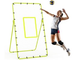 Volleybalnet, 213 x 121 cm – Verstelbaar Volleybal- Reboundnet - Fluorescerend Groen