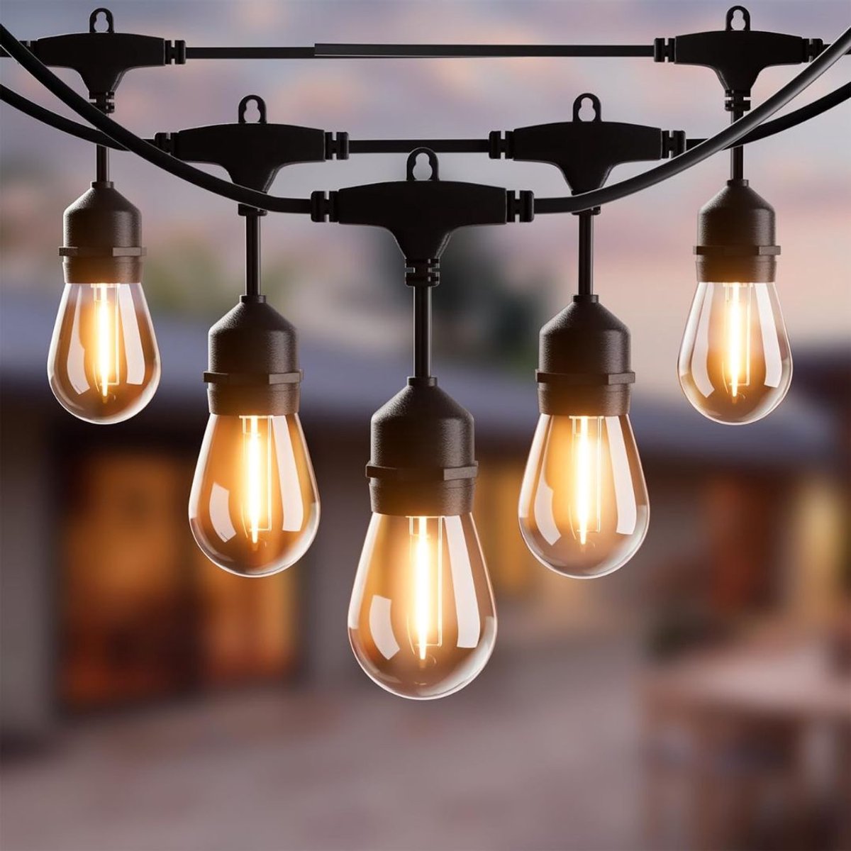 MRKK® Tuinverlichting Buiten Lichtsnoeren - Terrasverlichting - Buitenverlichting Sfeer - Zwart