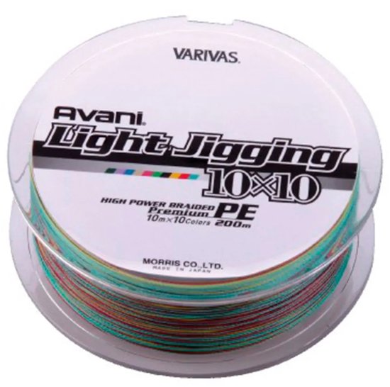 Varivas Avani Light Jigging Pe 10x10 Gevlochten Vislijn 200 M Veelkleurig 0.150 mm van Varivas — afbeelding 4