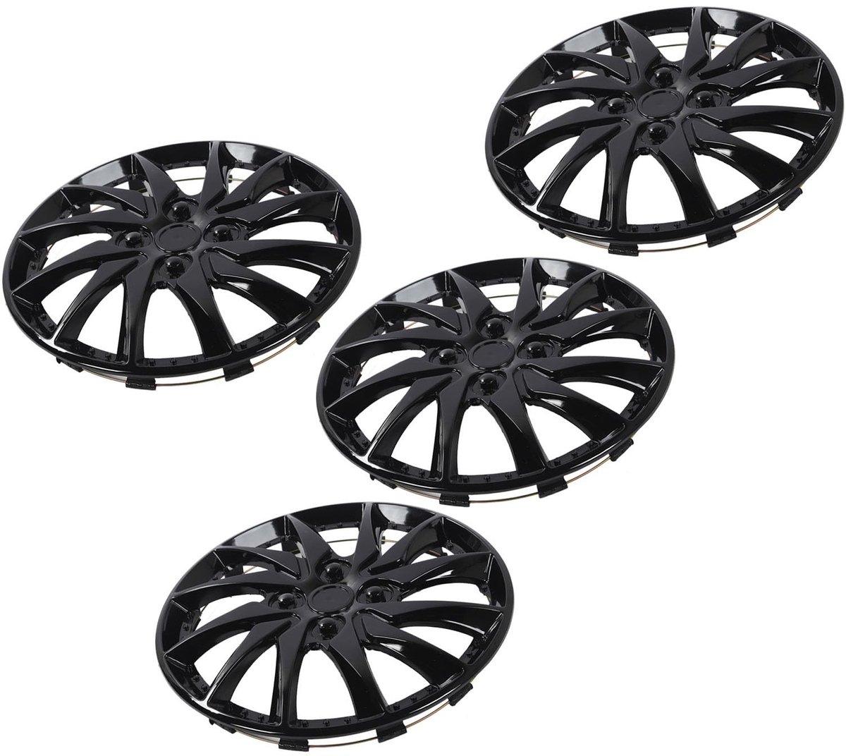 Dailygoods - Wieldoppen - Krasbestendige Velgafdekking - 14 Inch - Universeel - Voor Auto's en Vrachtwagens - Zwart