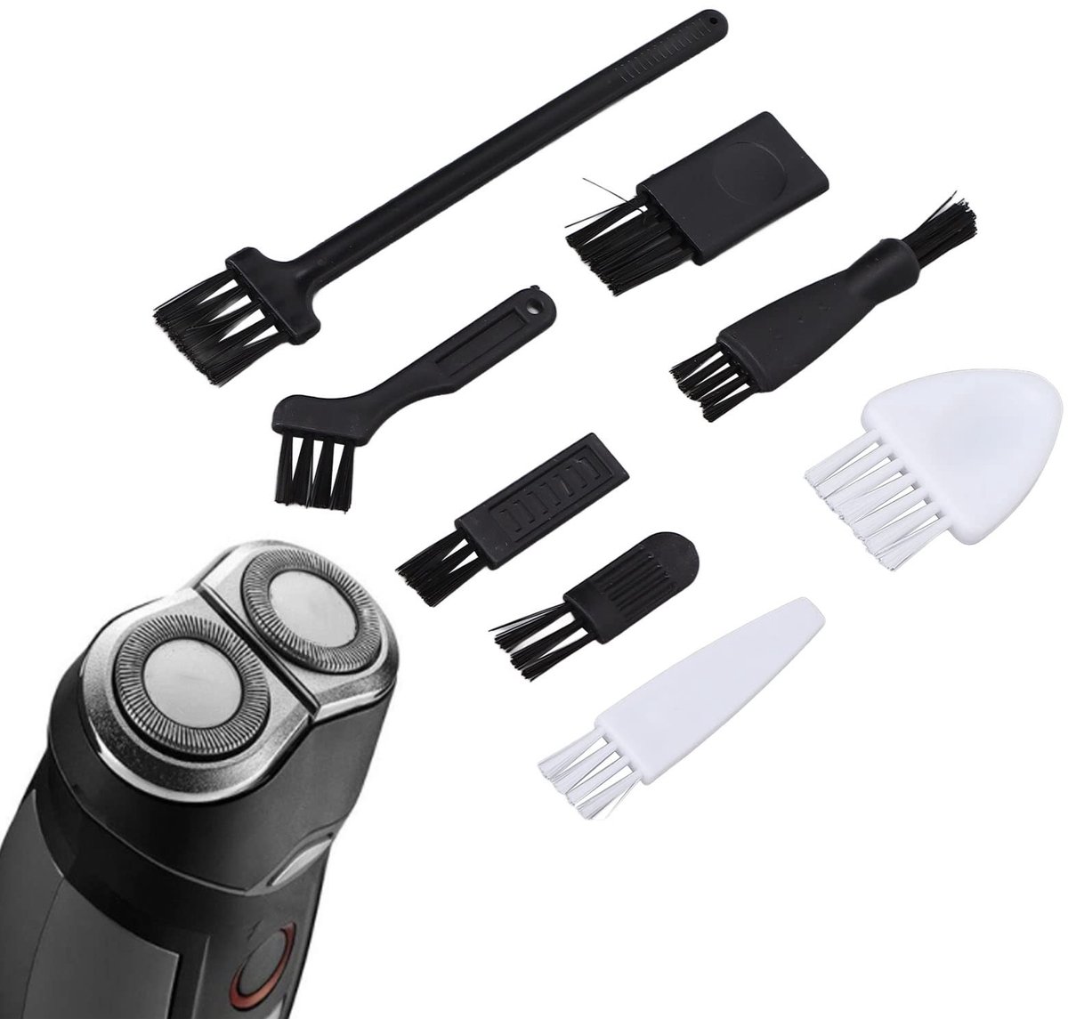 Dailygoods - Scheerapparaat Reinigingsborstel - Elektrische reiniging - Lichtgewicht - Nylon en polypropyleen - Voor huishoudelijk gebruik - 8 Stuks