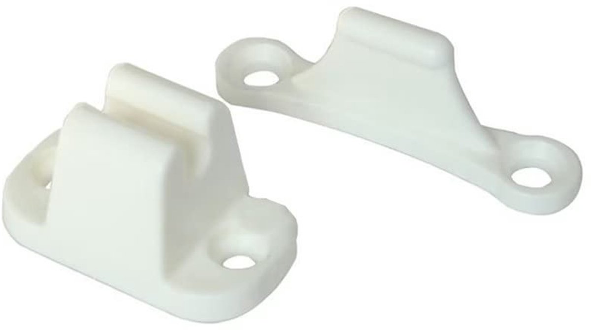 Dailygoods - Deur Retainer - T Vorm - Sterke zuigkracht - Wit - Waterdicht - Geschikt voor campers - 2 stuks