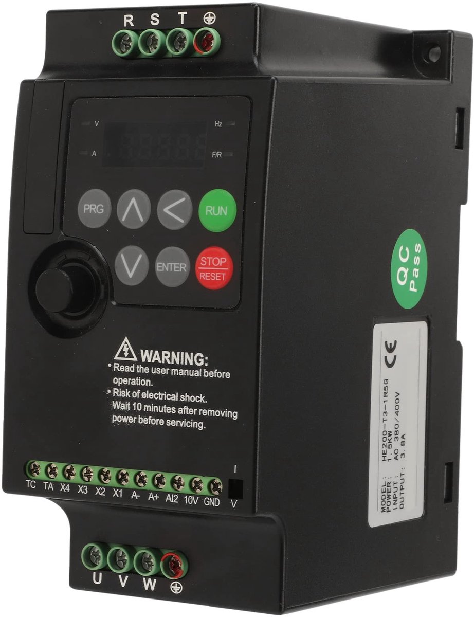 Dailygoods - Frequentieregelaar - 1,5 KW - Variabele Frequentieaandrijving - AC380 400V - Inverter - Efficiëntie - Geschikt voor industriële toepassin