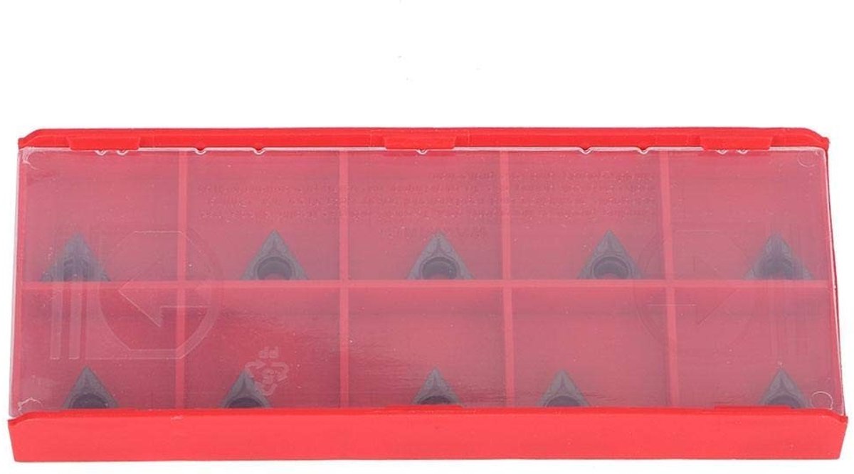 Dailygoods - CNC-wisselplaat 10PCS - Carbide-wisselplaten - Duurzaam en slijtvast - Geschikt voor roestvrijstalen verwerking - Precisie gereedschap -