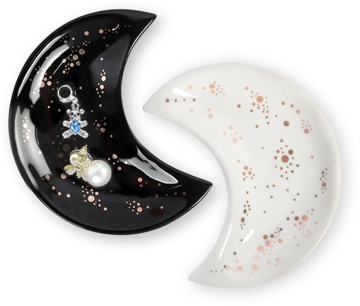 Dailygoods - Trinket Dish - Sieradenhouder - Elegant ontwerp - Wit - Ring tray - Perfect als cadeau - Geschikt voor elke gelegenheid