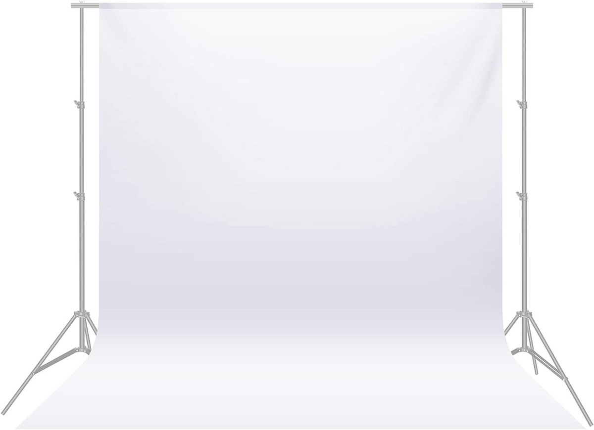 Achtergrondscherm 2.8 x 4 m voor Fotostudio en Video, Polyester Wit, Geschikt voor Professionele Opnames en Evenementen