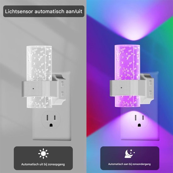 carmdering - Stekkerlamp - Bewegingssensor Lamp Binnen - Nachtlampje Stopcontact -LED lampje met bewegingssensor - Draadloos Nachtlampje dimbaar - Bedlamp/Nachtlamp - Kinder lampje - Nachtsensor - Woonkamer/Slaapkamer - Stijlvolle lamp- 2 stuks van Carmdering — afbeelding 2
