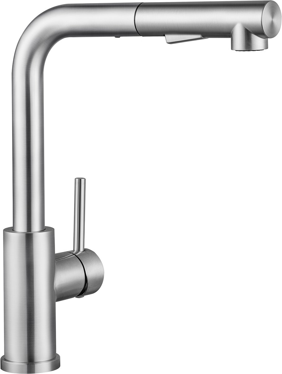 Sofetiy Luxe Mengkraan Keuken - Modern L-Design - Met Handdouche & 2 Straalfuncties - Graveerbal Terugtrekking - Eenvoudige Installatie - Geborsteld Staal