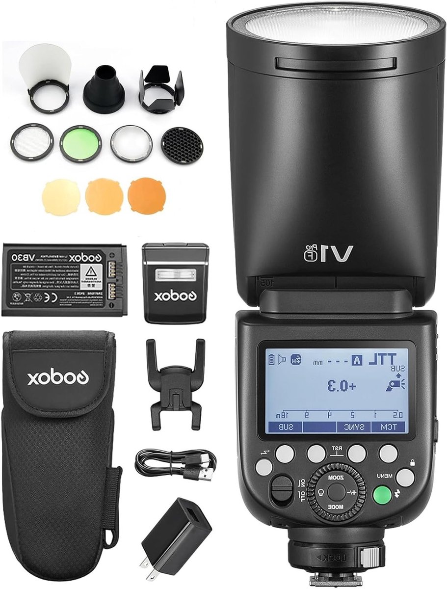 Draadloze flitskit met 24 accessoires, HSS tot 1/8000s en snelle oplaadtijd voor FUJIFILM camera's