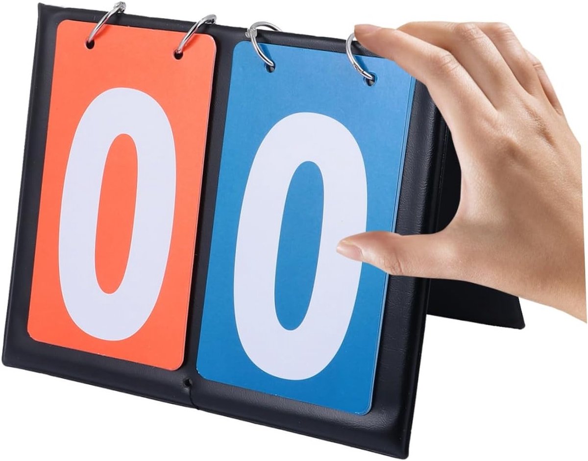 Draagbaar Flip Scorebord voor Sporten: Score Indicator, Scorekaart en Wedstrijdregistratie, 20.2x17 cm