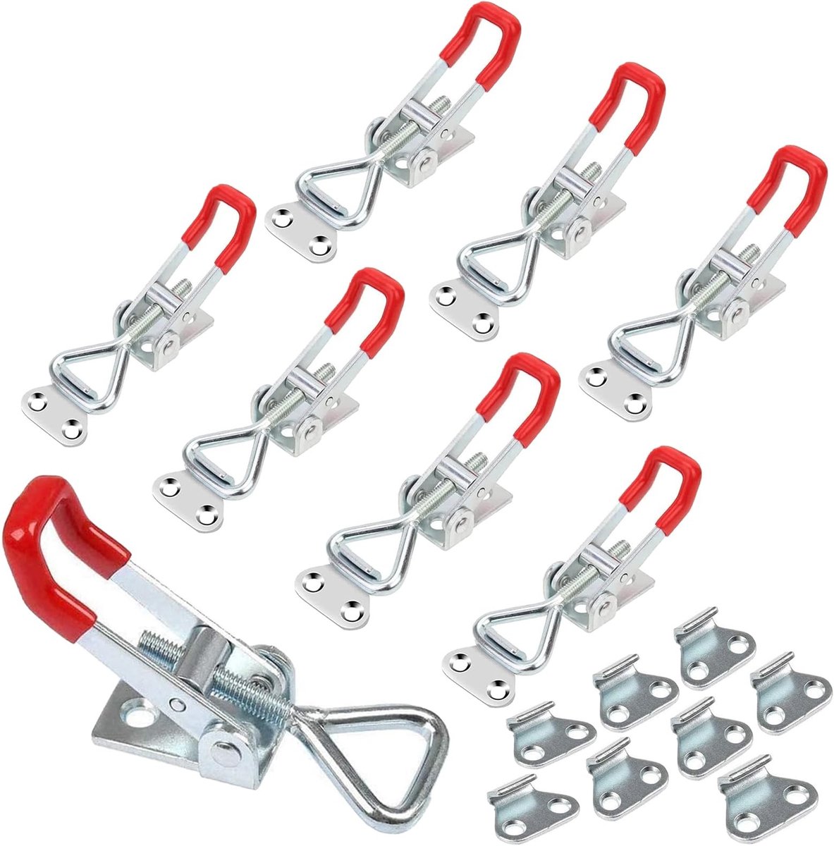 Pack van 8 Rvs Spanning Klemmen - Verstelbare Lockable Tension Clasps voor Meubels en Deuren
