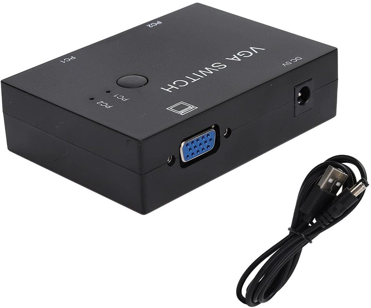 VGA Switch 2 in 1 Out - Video Sharing Adapter voor Laptop en Monitor