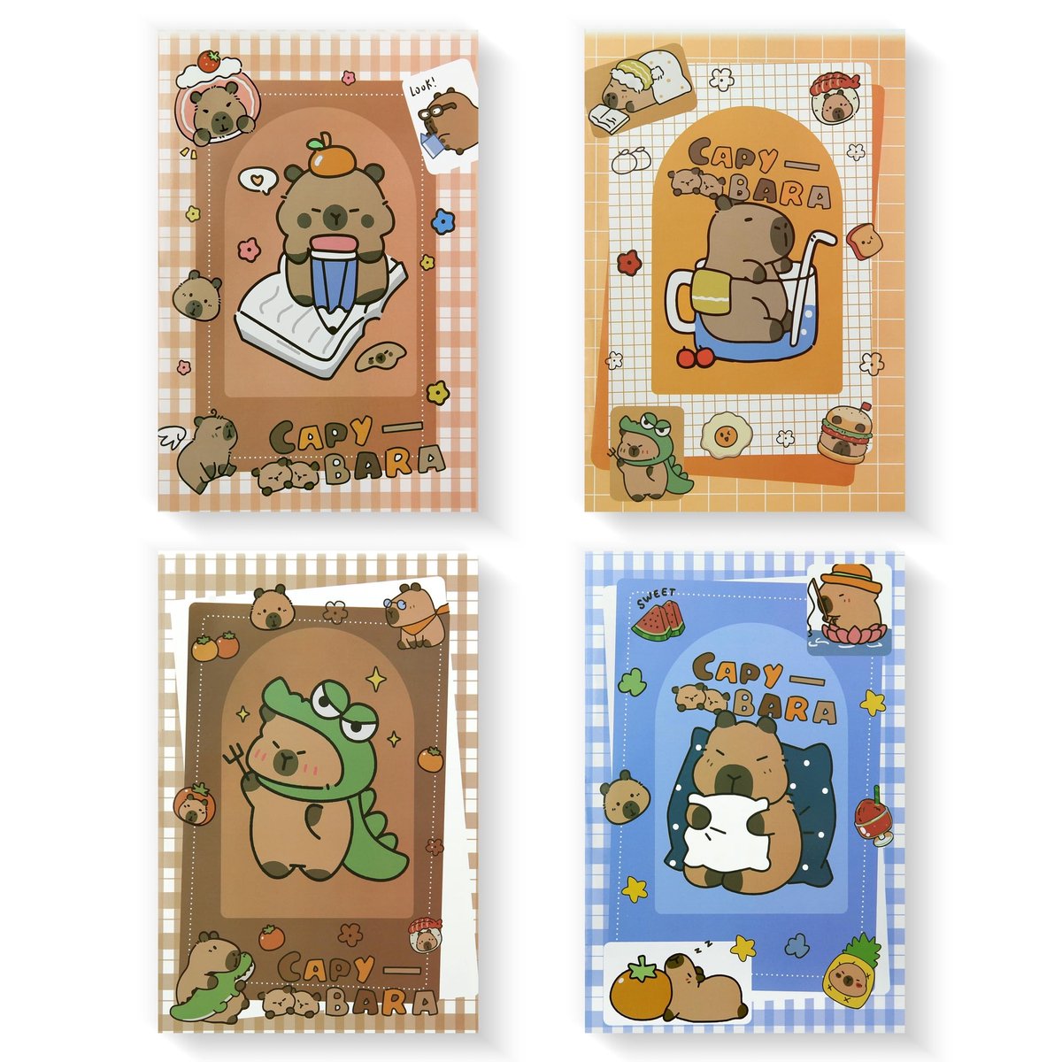 SPHProducts - A5 Notebooks - Schattige Notitieboekjes - 4 Designs - 13 x 20 cm - Dagboek voor Kinderen - Perfect voor School en Kantoor
