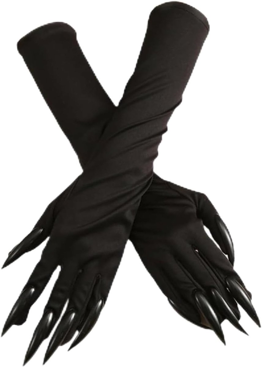 Spookachtige Lange Nagel Handschoenen voor Halloween Cosplay, Perfect voor Griezelige Kostuums en Decoratie
