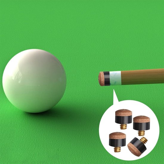 Allecto - Biljartkeupunten - Vervangende keu-tips - Hoogwaardige kwaliteit - 10 mm - Perfect voor biljart en snooker - Eenvoudig te installeren - 2... van Allecto — afbeelding 2