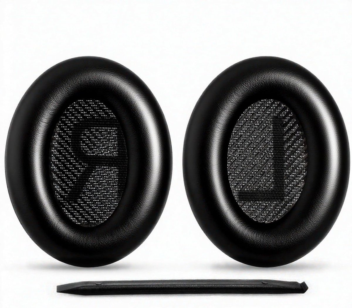 Comfortabele Oorkussens voor Bose QuietComfort 35 II en QC25 Hoofdtelefoons - Earcups van Kunstleer (Zwart)