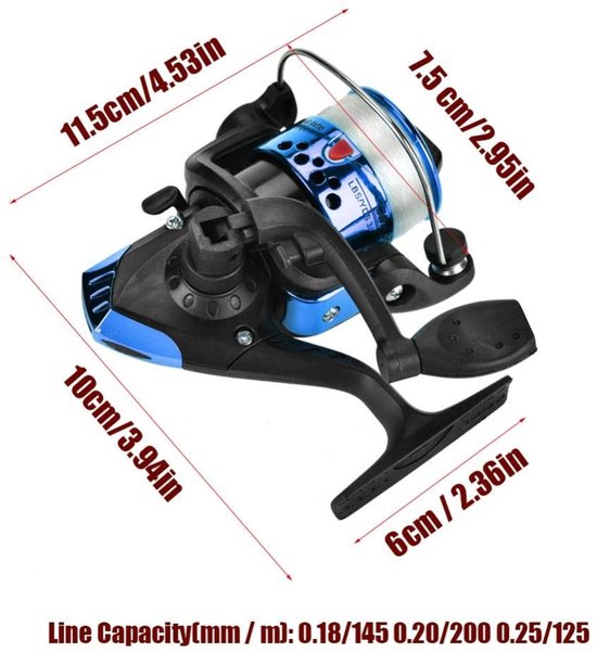 Store_8 - Zoetwater visserij-reel - Lichtgewicht spin-reel - Antisliphandgreep - Blauw - Duurzaam visgerei - Ideaal voor zoetwater vissen - Compact... van Merkloos — afbeelding 5