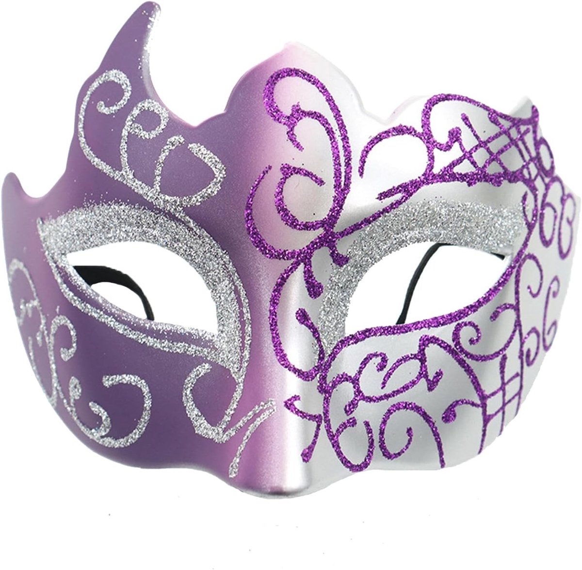 Allecto - Feestmasker - Verkleedaccessoires - Zwart - Maskerade - Halloween - Carnaval - Mannen - Masker met Halve Gezichtsbedekking - Geschikt voo..